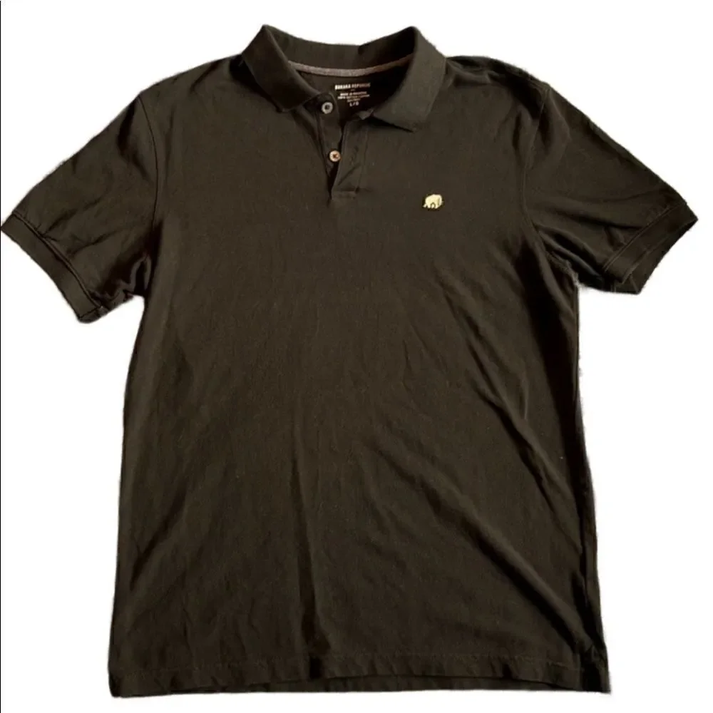 Banana Republic Men’s Large Black Elephant Logo Polo Shirt